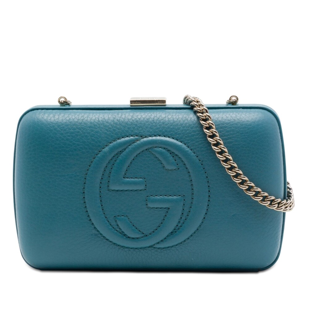 Gucci Calfskin Soho Clutch On Chain #293701G72B